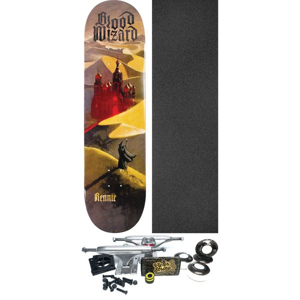 Blood Wizard Skateboards Tristan Rennie Outer Realms Skateboard Deck - 8.5" x 32.37" - Complete Skateboard Bundle